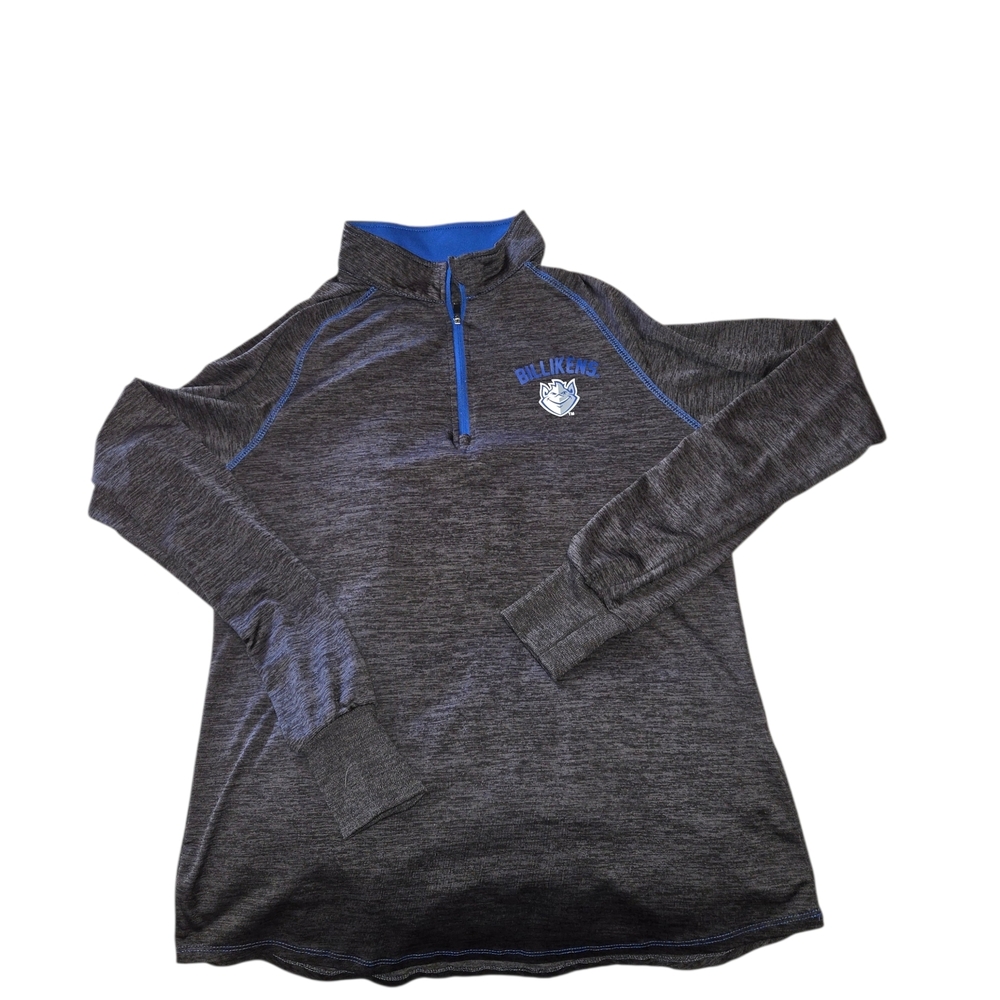 Billikens SLU Gray and Blue Quarter-Zip Pullover